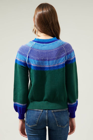 Lacey Way Round Neck Fair-Isle Sweater